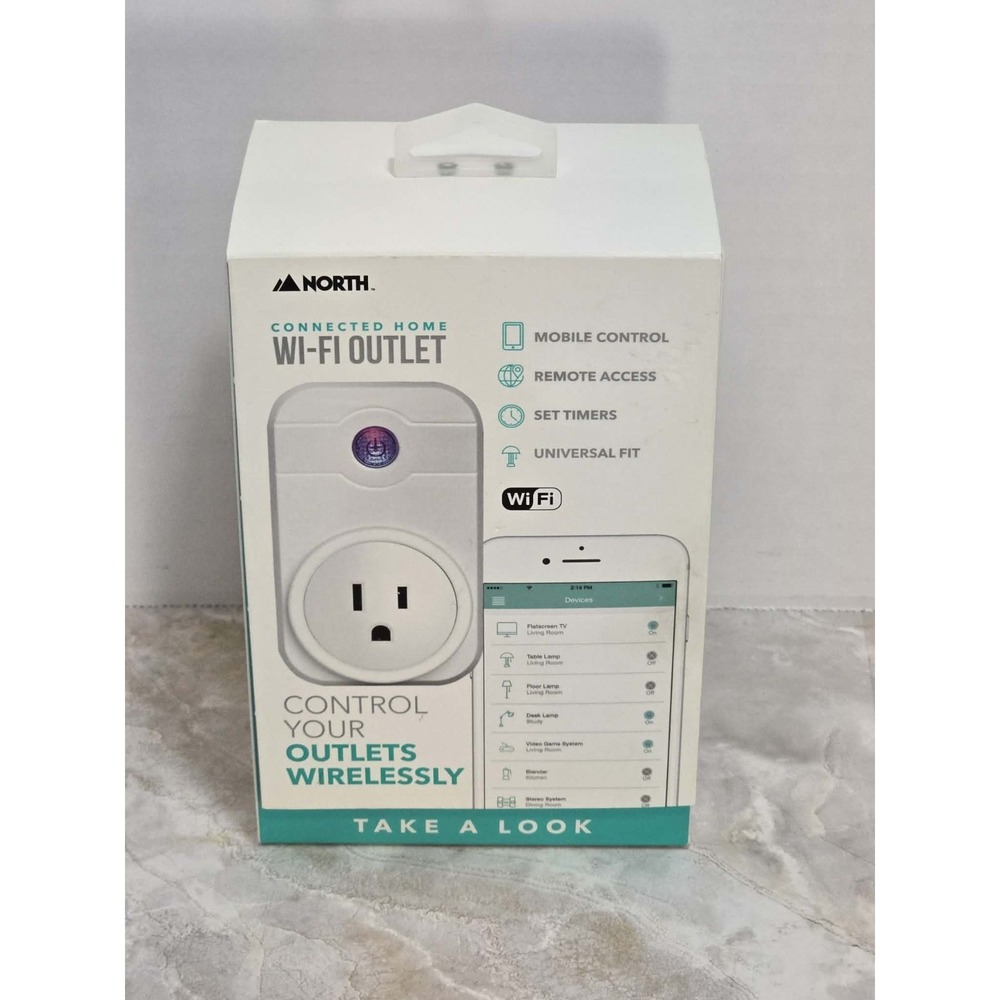 North Wi-Fi‎ Smart Outlet Plug NIB Connected Home Remote Timer 🔌📱